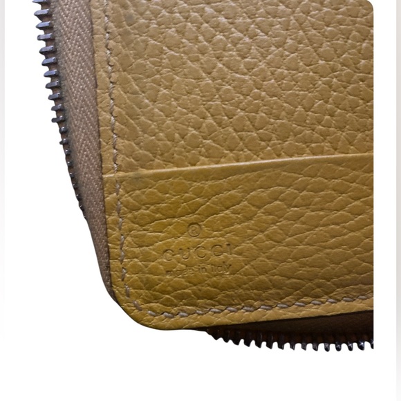 Gucci Yellow classic leather wallet 6” very well loved - Picture 3 of 10